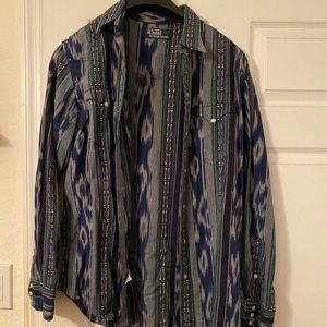 Vintage Ralph Lauren Polo Pearl Snap Button Down